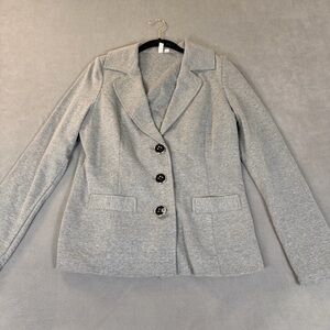 Madison Women's Gray Jacket/Blazer- Soft Comfortable Sweatshirt Material- Med
